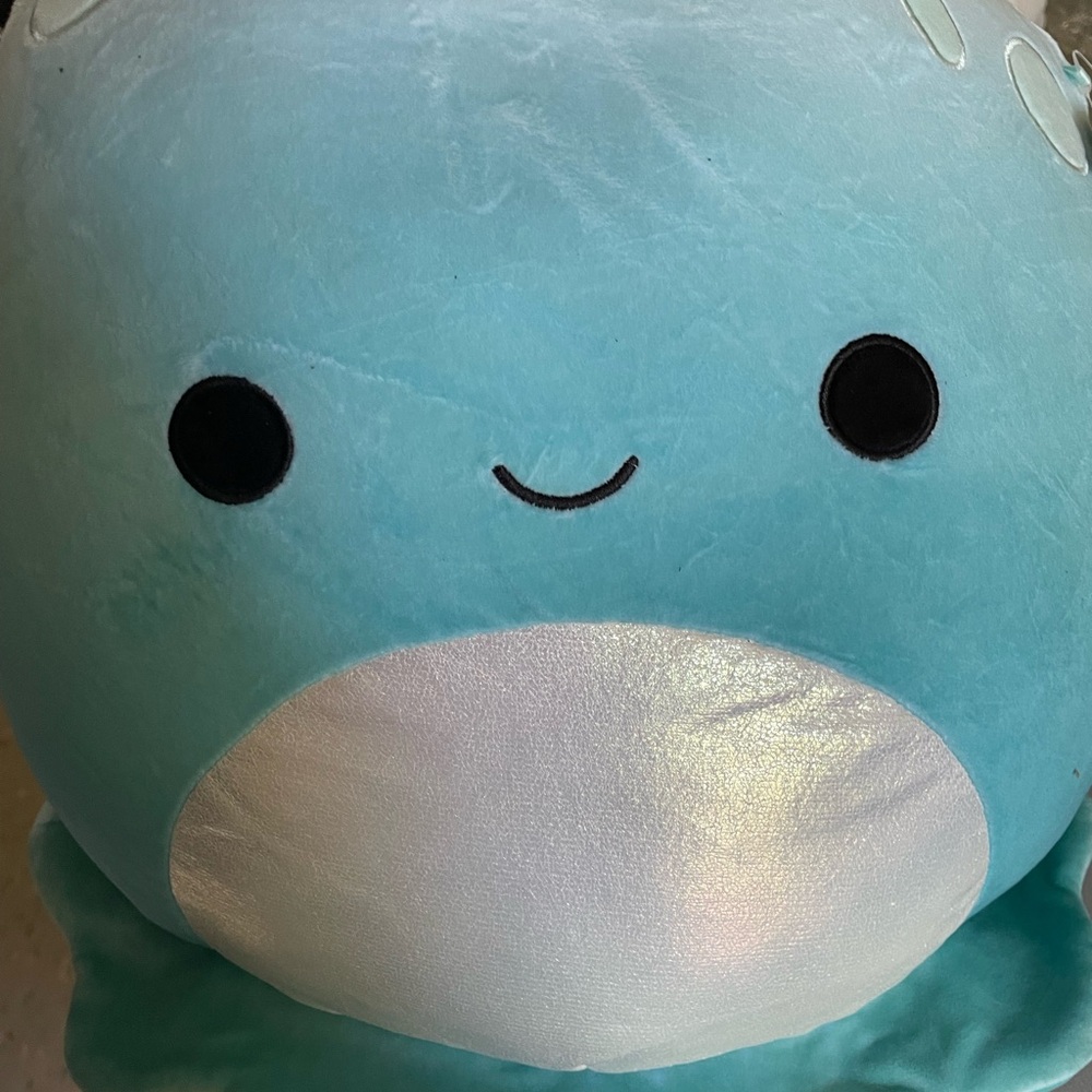 Squishmallows Blue and White Plush Toy